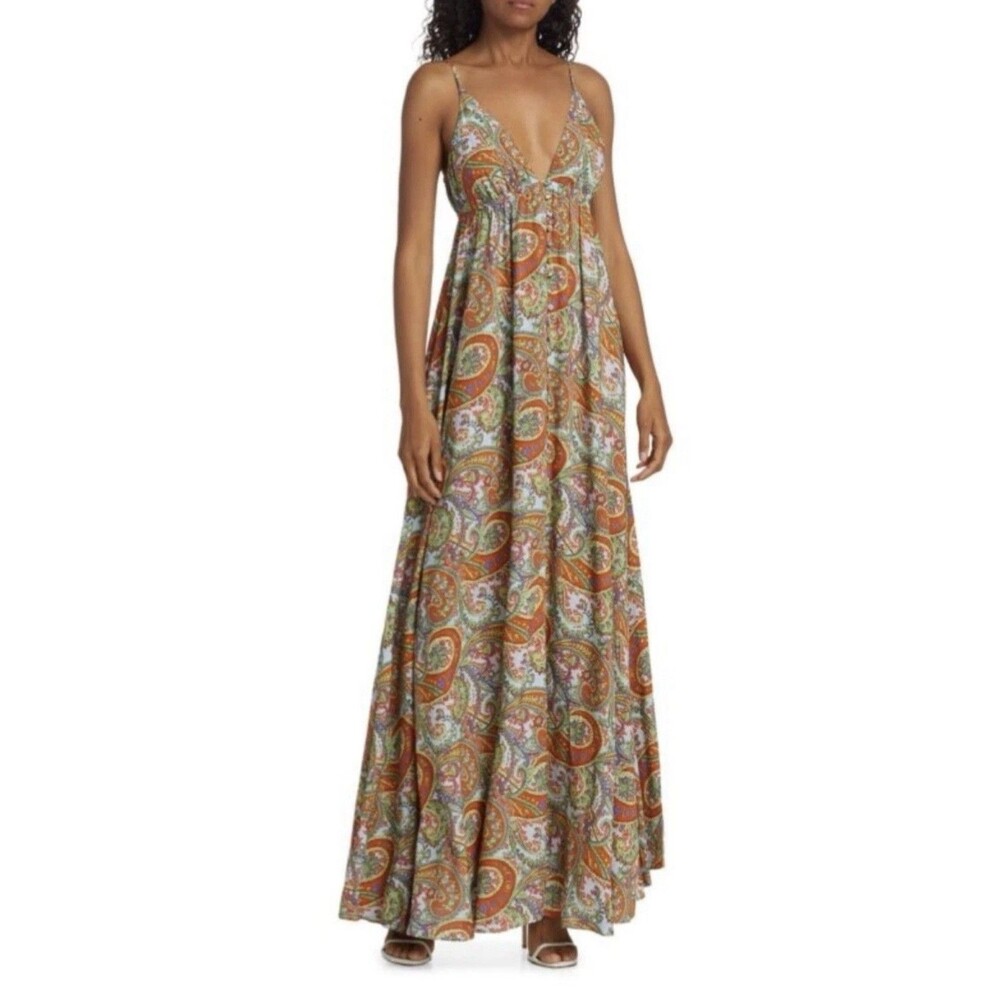 L'AGENCE‎ Stefani Paisley Maxi Dress Size XS NWT